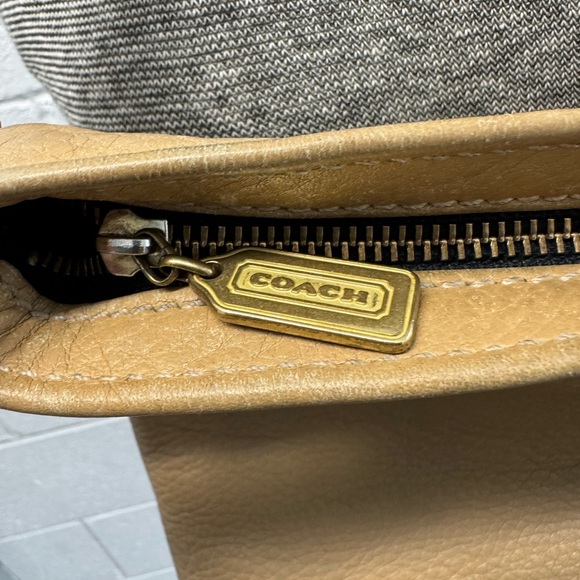 Coach Leather Shoulder Bag in Taupe - Picture 8 of 11